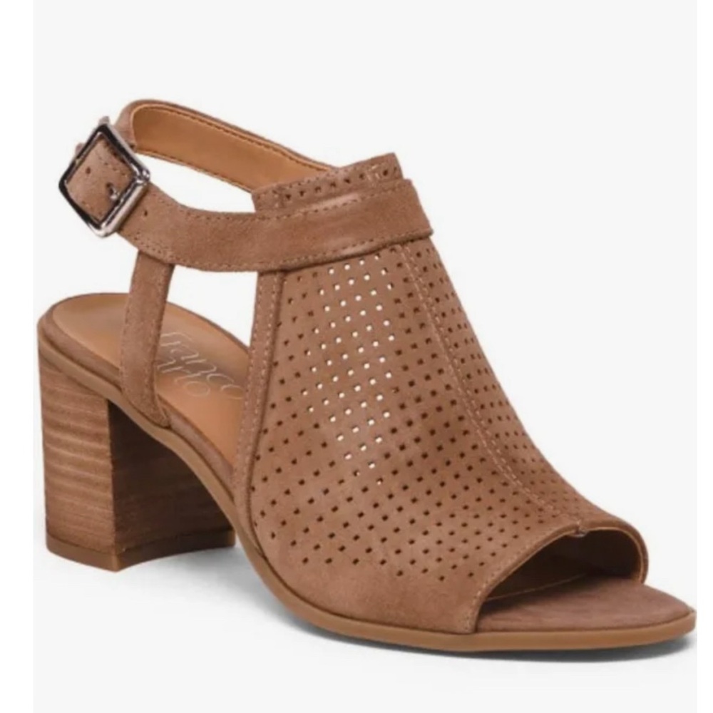 Franco Sarto peep toe block heel booties size 7.5